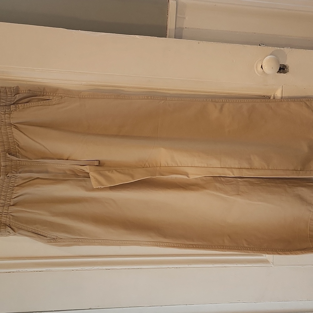 Womens LLBean Favorite Fit Tan Pants.  Size 10 Reg.
